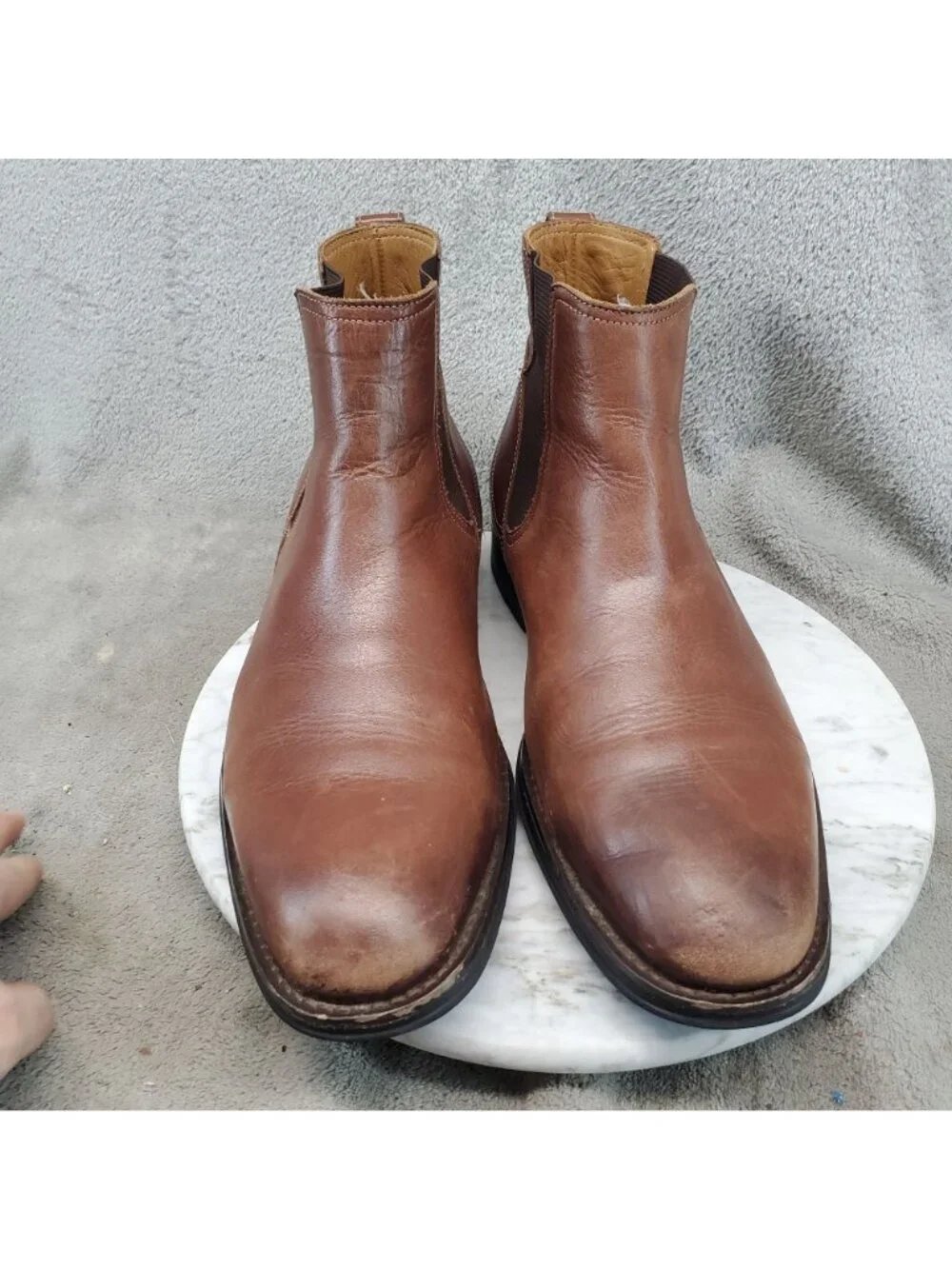 Flag LTD Shoes Mens Size 10.5 Brown Leather Chelsea Boots *Read*